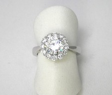 8mm Round AAA Cubic Zirconia Solitaire Ring 925 Sterling Silver Size 8