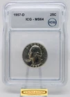 1957-D Washington Silver Quarter, ICG MS64 - #B50019