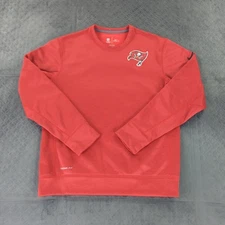 Tampa Bay Buccaneers Sweatshirt Nike Therma-Fit OnField Crew Neck Red Men Medium