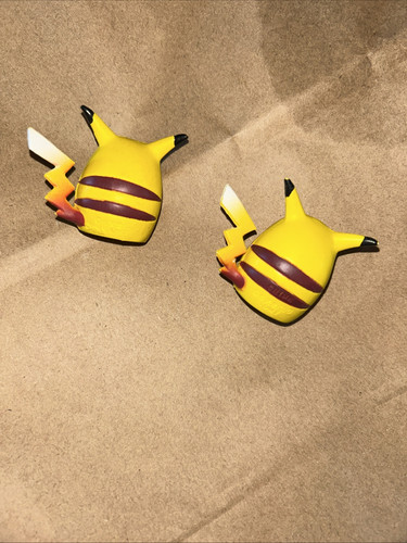 PIKACHU & RAICHU - Tomy Pokemon Figures - 1999 Nintendo - 2" Figures - 1st Gen - Picture 2 of 2