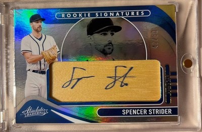 2022 PANINI ABSOLUTE #146 SPENCER STRIDER RKE WOOD SIGNATURES /50