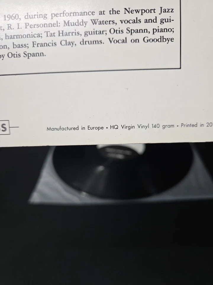 Muddy Waters At Newport 1960 Lp Vinyl 2013 140g Audiophile Europe Press EX/NM- Foto 4 de 4