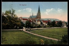 Ansichtskarte St. Ingbert, Teilansicht mit Ki...