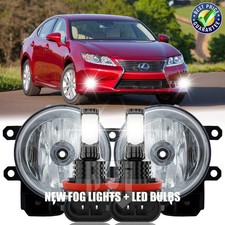 Pair For Lexus ES300H 2013-2015 Front Bumper LED Fog Light Lamps Left & Right