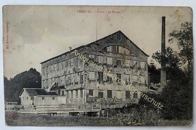 Postcard Perruel Usine La Rouge 1919