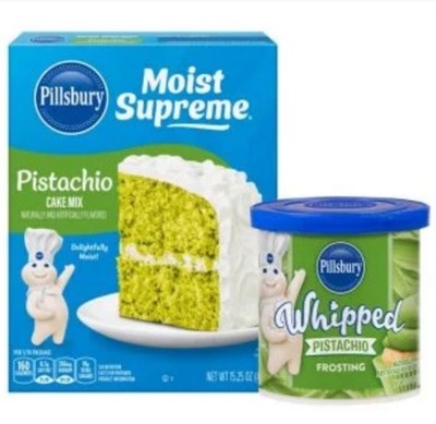 Pillsbury Pistachio Cake or Cookie Mix  & Frosting Limited Edition Cake Pops