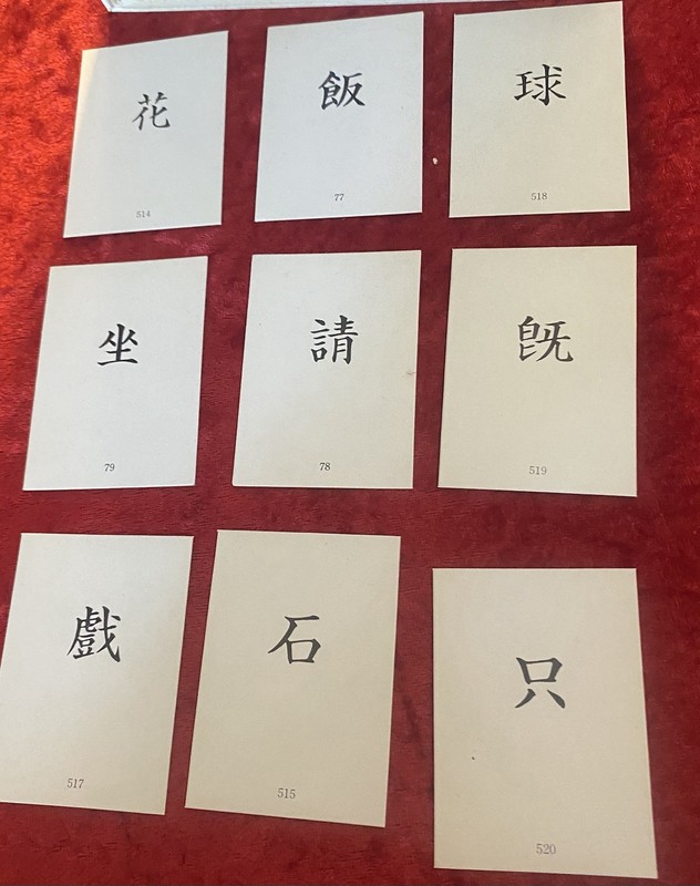Vintage 1960’s - Chinese Character Flash Cards-Yale University-Military
