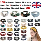 100 Pattern Twist Knot Head Wrap Hair Band Girl Headband Knotted Women's Yoga UK