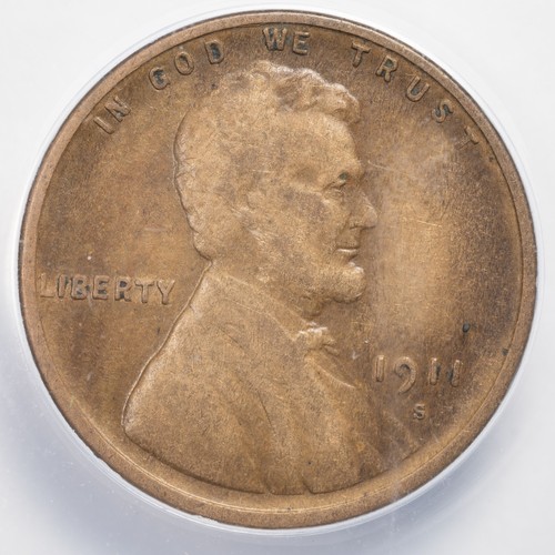 1911-S ANACS VF20 Lincoln Wheat Penny Cent Very Fine - San Francisco Mint - Picture 3 of 4