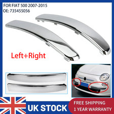 FOR FIAT 500 2007-2015 LOUNGE FRONT BUMPER MOULDING LOWER CHROME TRIM Pair UK