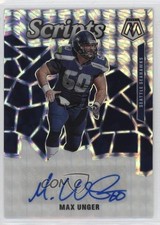 2020 Panini Mosaic Scripts Max Unger #S34 Auto 1q7