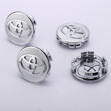 Set Of 4 Silver Textured 57mm Wheel Center Caps Fits Toyota Corolla Prius More