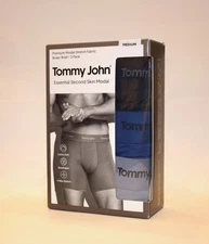 New Tommy John Men's Multi 3-Pack Luxe Modal Boxer Briefs, Medium