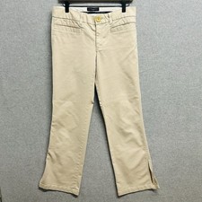 Banana Republic Women's Beige Khaki Martin Flat Front Stretch Chinos Size 8R