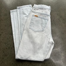 Vintage 90s Jordache Size 9/10 26x28 Light Wash Denim Made in USA Jeans