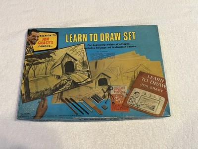 Vintage Jon Gnagy's Famous Learn to Draw Set for Beginning Artists 731293 *READ*