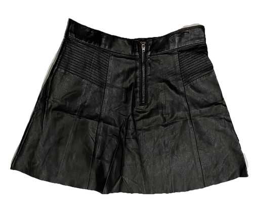 Tinsel minigonna nera ecopelle denim couture taglia small donna junior zip - Foto 14 di 24