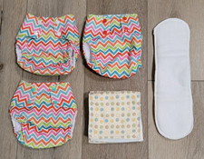 Lot Of 3 Cloth Diapers For Baby Girl Size S / 3 insert Free