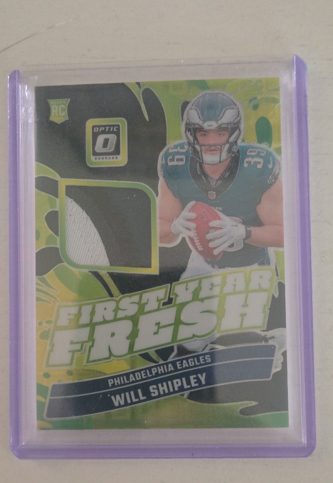 Will Shipley Panini Donruss Optic First Year Fresh Relic #FYFWSY Black Pandora