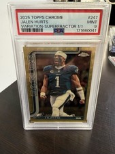 Marketplace image: 2025 Topps Chrome Jalen Hurts, Eagles #247 Image Variation SUPERFRACTOR 1/1