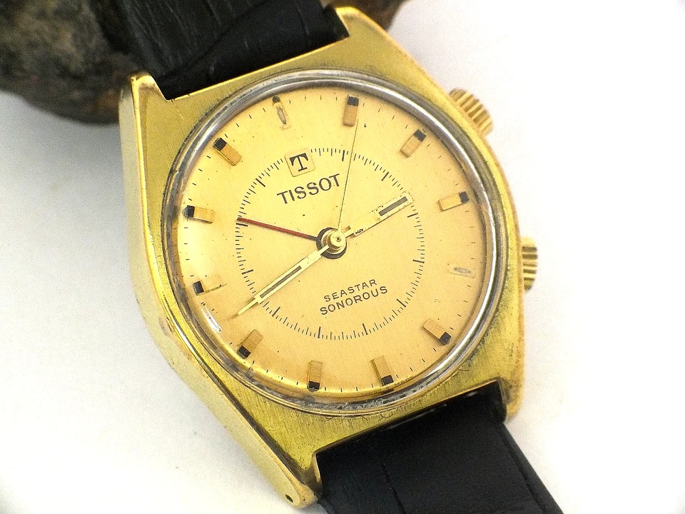 Vintage Men's Tissot 17J SEASTAR SONOROUS Wrist Alarm - for Repair/Project - image 2 of 4