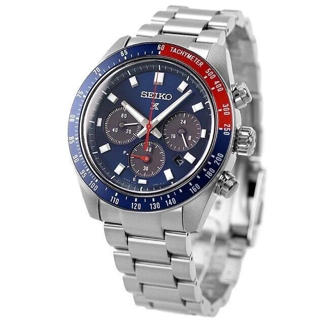 Orologio Cronografo Solare SEIKO Prospex SPEEDTIMER SBDL097 Pepsi Rosso x... - Immagine 2 di 4