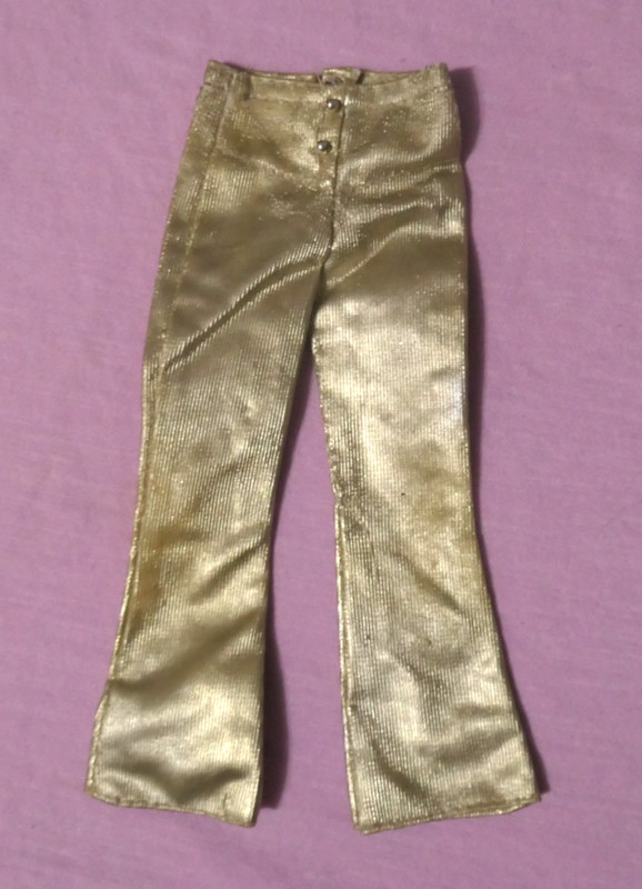 Vintage Barbie Clothes - MOD Era Barbie 3354 Glowin Gold Pants
