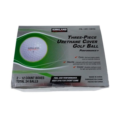 Kirkland Costco Three Piece Urethane Golf 24 Balls 2 Dozen SEALED NEW