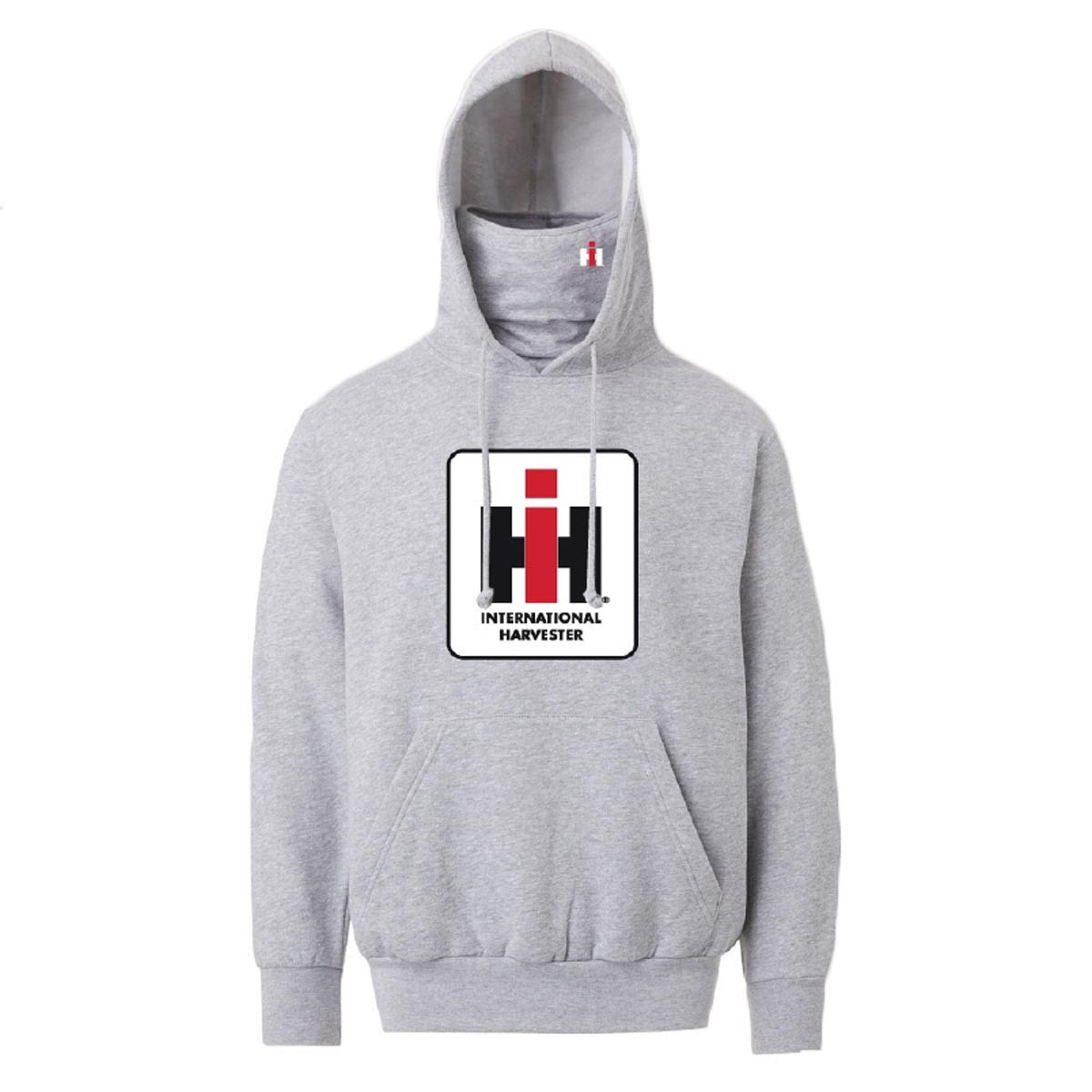 International Harvester Grey Neck Gaiter Hooded Sweatshirt 11290₽