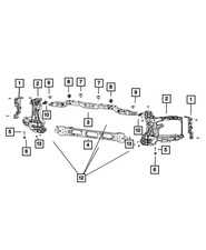 Genuine Mopar Radiator Closure Panel Cross-member Upper 68222830aa