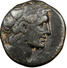 PTOLEMAIC EGYPT Cleopatra VII Philopater NGC Fine 51-30BC BI Tetradrachm 23mm 94