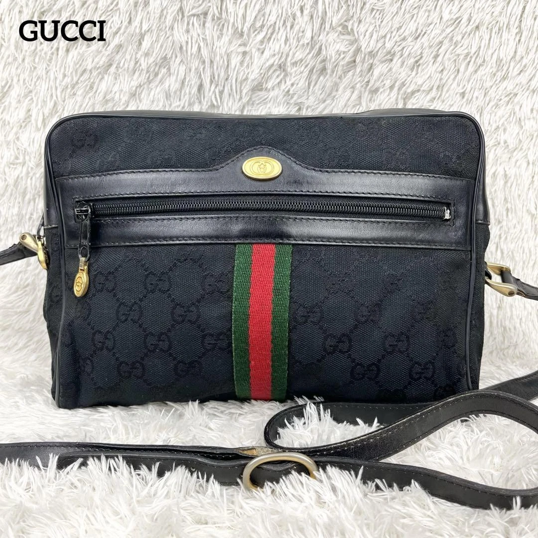 Gucci ancien sac à bandoulière en toile Sherry Line Gg m2_0424