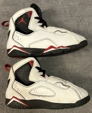 Nike Air Jordan True Flight TD White Black Red Shoes 343797-100 Size 8C