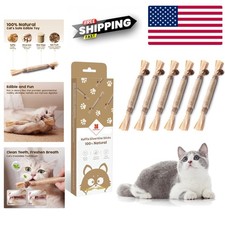 6 Pack Silver Vine Cat Chew Toys Natural Sisal Raffia Detox Stress Relief Indoor