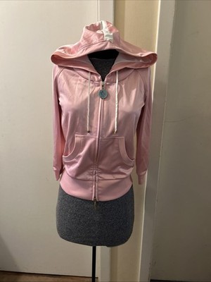 Moncler Hooded Pink Sporty Track Suit Jacket Coat XS