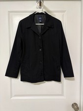 Gap Stretch Preppy Fully Lined Black Business Blazer/Jacket - Size 10