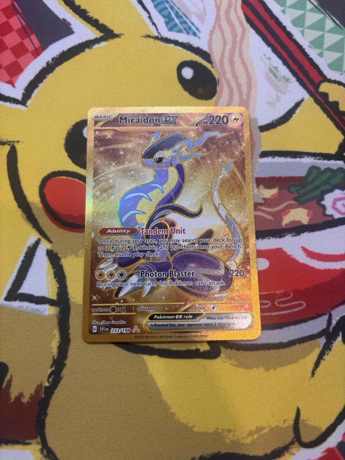Pokemon TCG - Miraidon EX 253/198 SV1: Scarlet & Violet NM/MINT Hyper Rare Gold