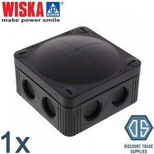 Image of 1x x2 5x 10x Wiska Combi 308/5 Weatherproof Outdoor Junction Box Black IP66