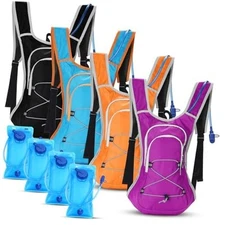 4 Pack Hydration Backpack with 2L Water Bladder Lightweight Classic Style