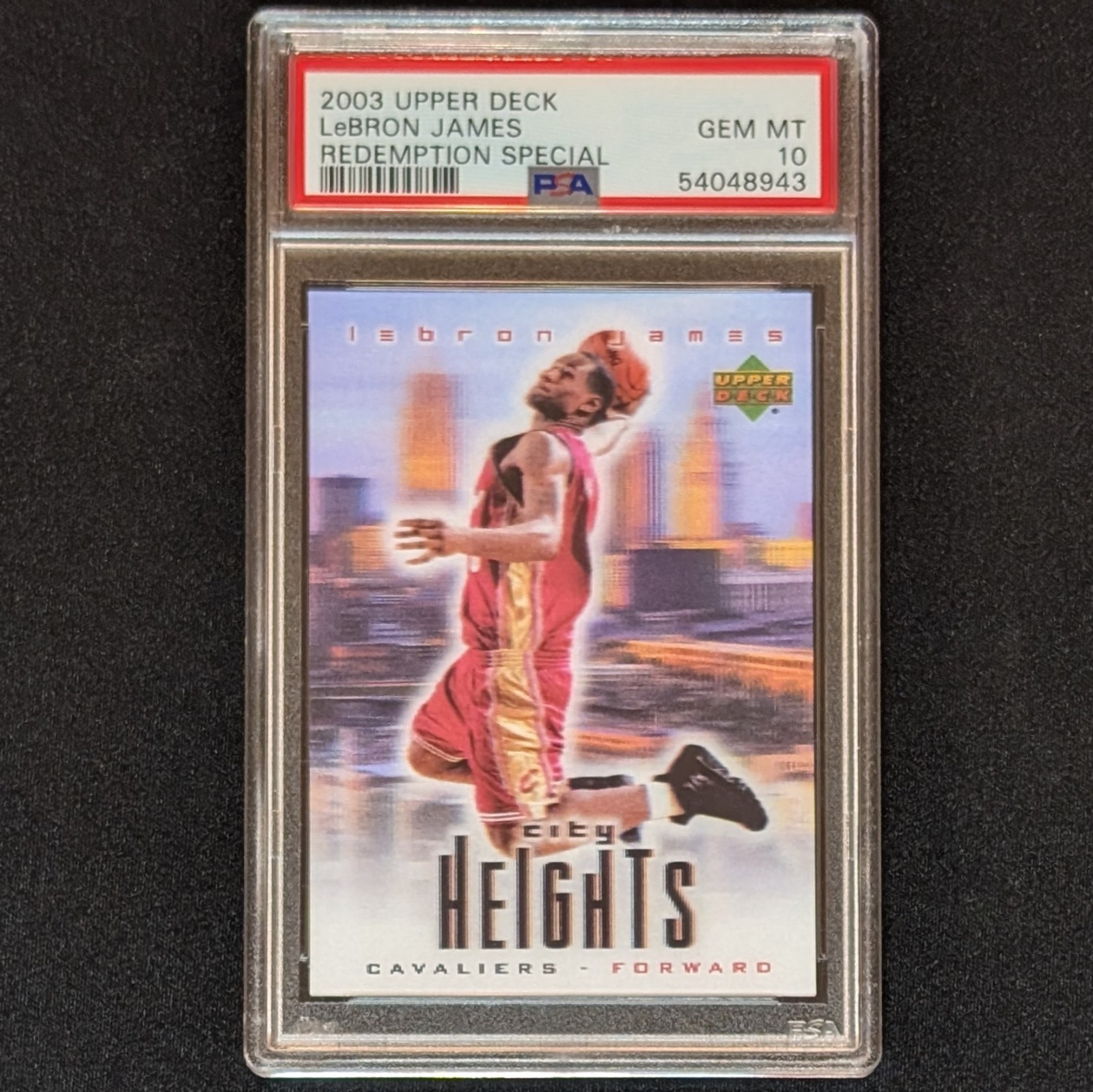 Lebron James 2003 Upper Deck Redemption Special City Heights RC PSA Gem Mint 10