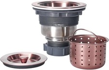 3/1-2 Inch Sink Drain Assembly Antique Copper Kitchen Sink Drain Kit Copper Stai