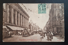 Oxford Street and Selfridges London Vintage Postcard