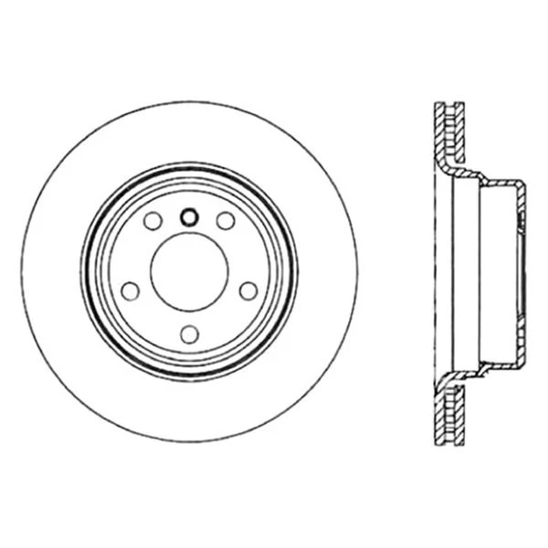 For BMW 135is 2013 Centric 125.34109 Premium Plain Vented Rear Brake Rotor - Image 2 of 4