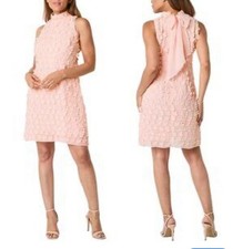 Coquette Wedding Fairy Pink 3D Floral Dress Small Blush Wedding Fairy Prep bow