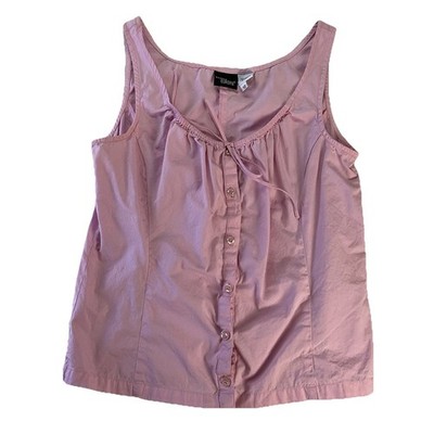 Vtg Boutique Europa Pink Button Top Sz 12 (Large) Y2K 90s Coquette Cottage Girly