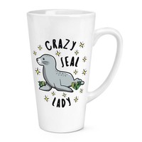 VerrüCkte Dichtung Damen Stars 483Ml Groß Latte Becher Tasse - Lustig Tiere