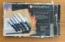 KuchenStolz 6 piece Knife and Sharpener Cutlery Set (no cutting board)