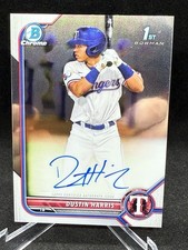 Dustin Harris 2022 1st Bowman Chrome CPA-DHR Auto Rangers