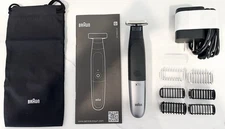 Braun XT5 5590 Electric Shaver Trimmer – Works Great – Boxed w/ Charger & Combs