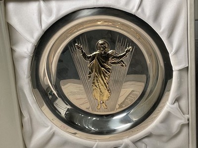 Franklin Mint 366g Easter Plate Resurrection Frudakis Sterling